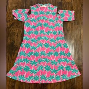 Brand new w/ tags!Tropical lightweight palm tree dress.Scoop neck.